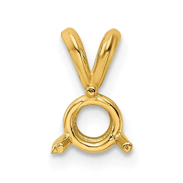 Round 3-Prong .25ct. Pendant Setting 14k Yellow Gold YG934