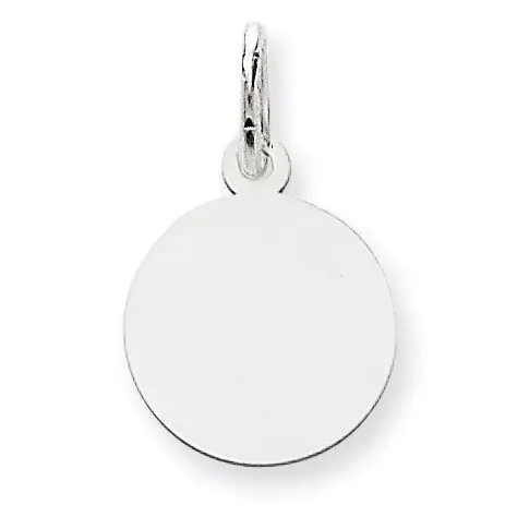 Round Disc Charm 14k White Gold XWM593/09