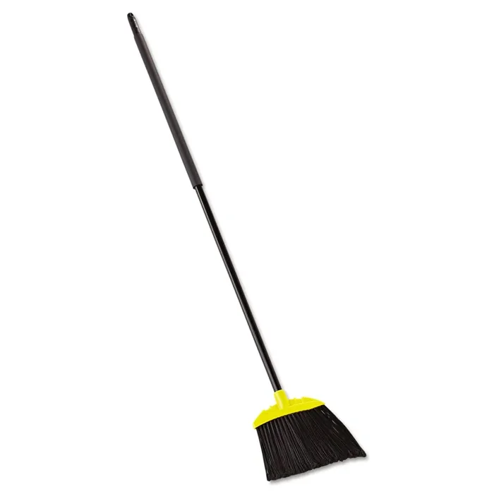 Rubbermaid® Commercial Jumbo Smooth Sweep Angled Broom, 46″ Handle, Black/yellow, 6/carton