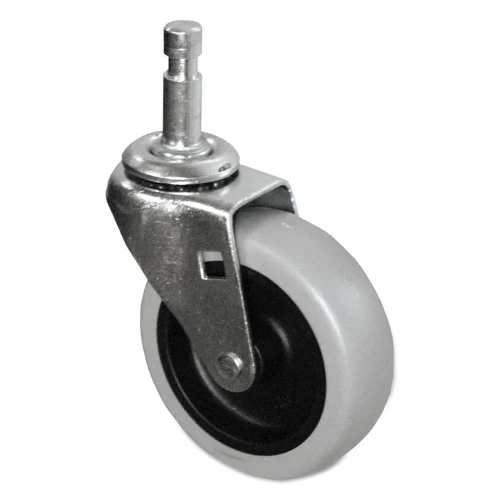 Rubbermaid® Commercial Mop Bucket/Wringer Replacement Caster, Grip Ring Type C Stem, 3″ Wheel, Black/Gray/Silver