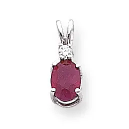 Ruby Diamond pendant 14k White Gold XP1005R/AA