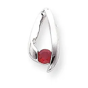 Ruby Pendant 14k White Gold XP949R