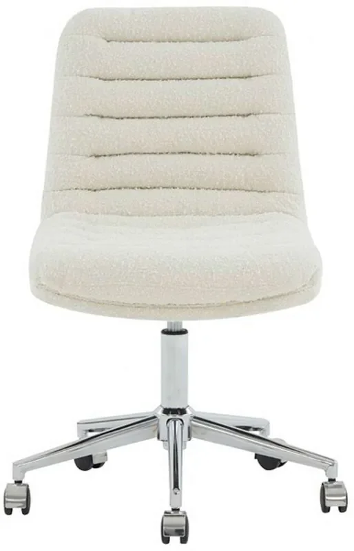 Safavieh – Couture – Decolin Swivel Desk Chair – Ivory – Silver – SFV5054C
