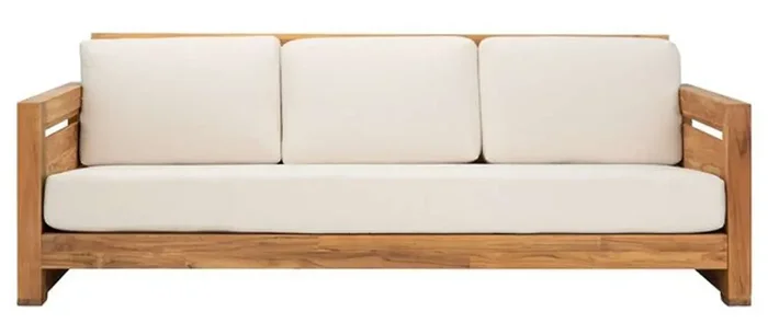 Safavieh – Couture – Molokai Teak Patio Sofa – Natural – Beige – CPT1044A
