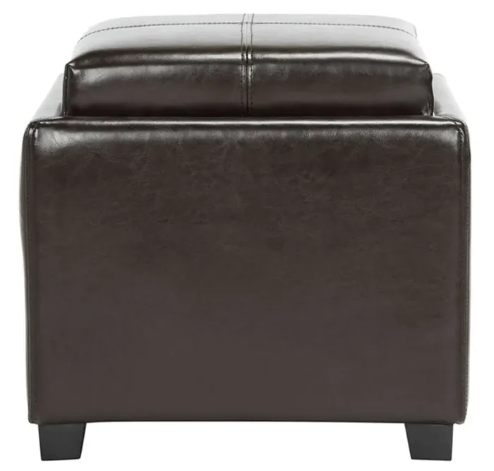 Safavieh – Harrison Single Tray Ottoman – Brown – HUD8233A