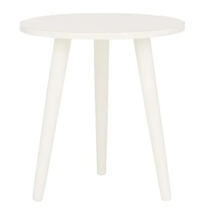 Safavieh – Orion Round Accent Table – Vintage White – ACC5700A