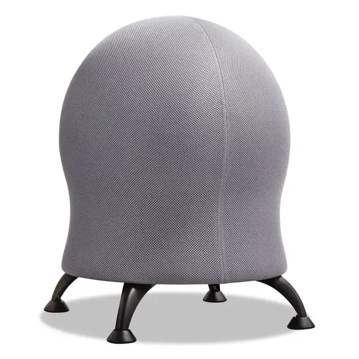 Safco® Zenergy Ball Chair, Backless, Supports Up To 250 Lb, Gray Fabric Seat, Black Base