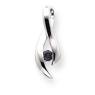 Sapphire Diamond pendant 14k White Gold XP951S