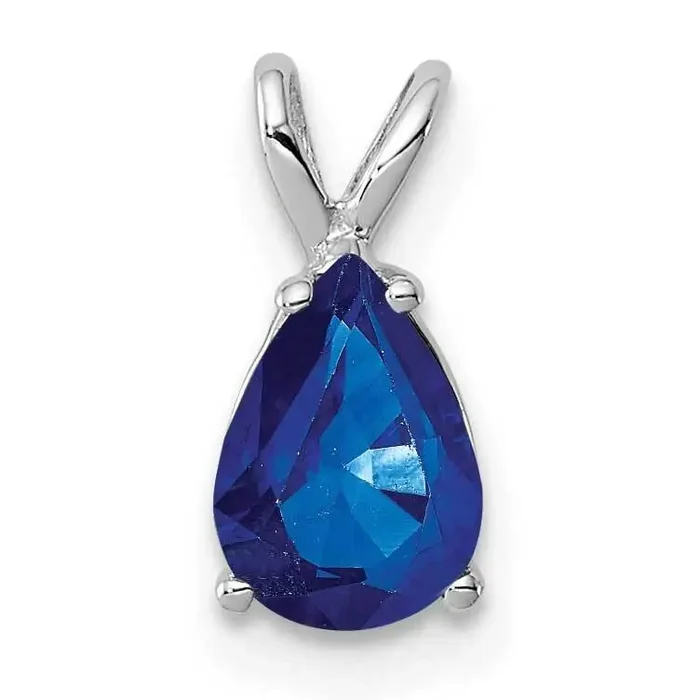 Sapphire pendant 14k White Gold XP1011S