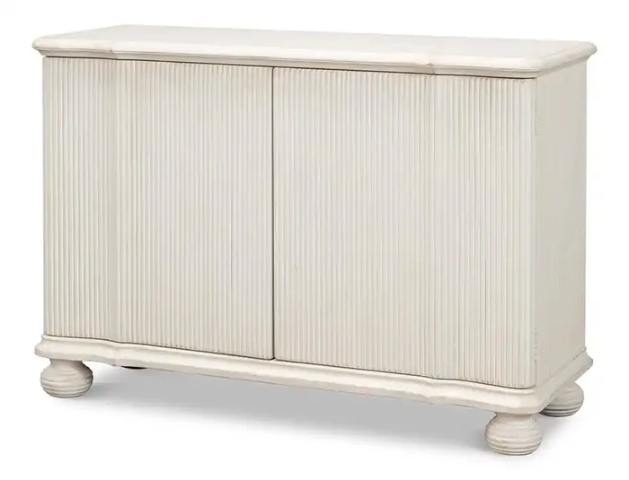 Sarreid Ltd – Astrid Entrance Commode, Antique White – 53678-3