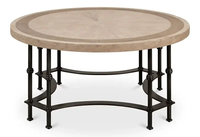 Sarreid Ltd – Chisholm Equestrian Cocktail Table, Grey – 53625-I