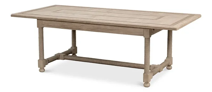 Sarreid Ltd – Jurow Equestrian Dining Table, Barn Grey – 53624-I