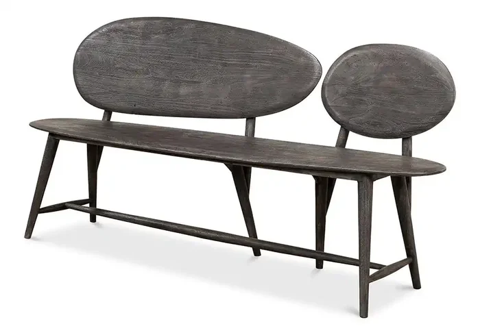Sarreid Ltd – Pebble Bench – Grey – 40653