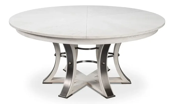 Sarreid Ltd – Tower Jupe Dining Table,Lrg,Working Wht – 54225-WW