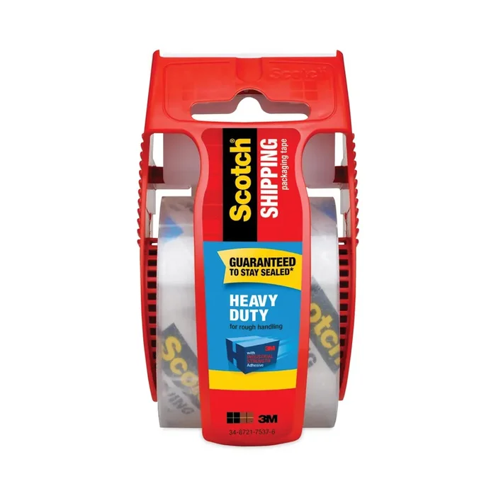 Scotch® 3850 Heavy-Duty Packaging Tape With Dispenser, 1.5″ Core, 1.88″ X 66.66 Ft, Clear