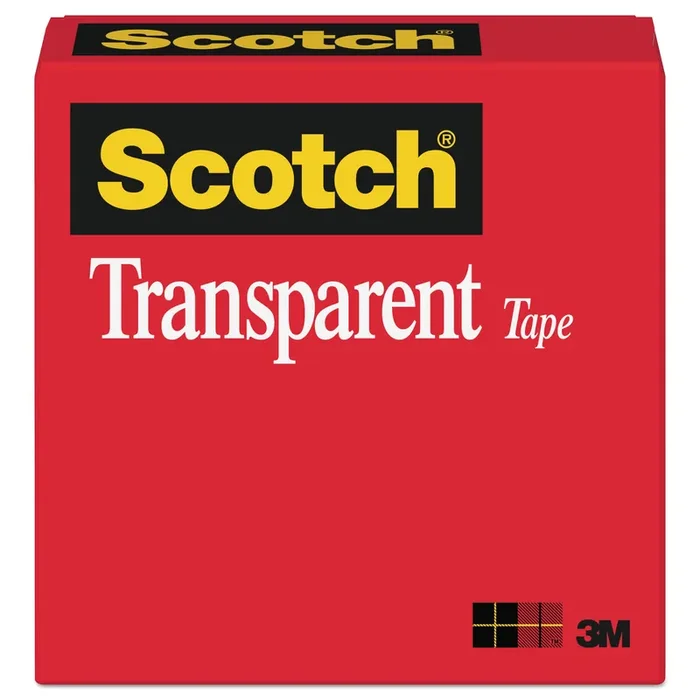 Scotch® Transparent Tape, 1″ Core, 0.5″ X 36 Yds, Transparent