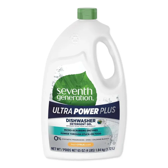 Seventh Generation® Natural Auto Dishwasher Gel, Ultra Power Plus, Fresh Citrus, 65 Oz Bottle, 6/ct