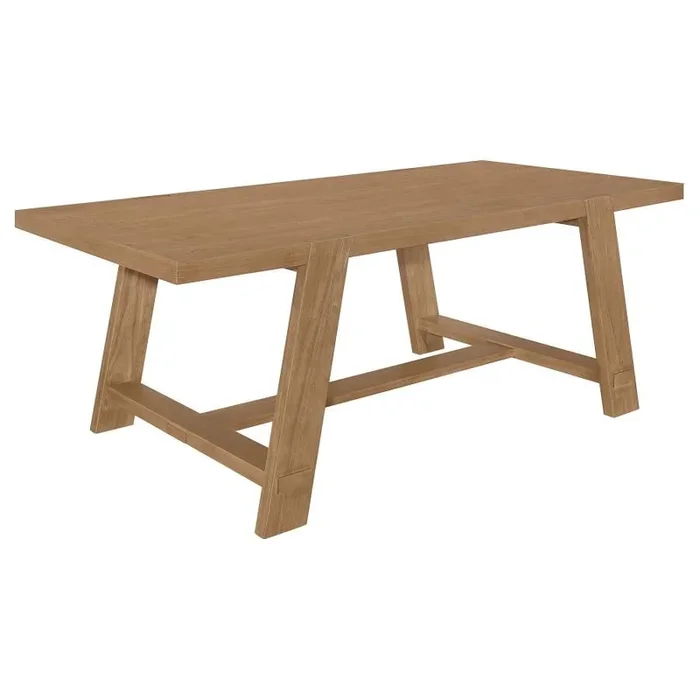 Sharon – Rectangular Wood Trestle Dining Table – Brown