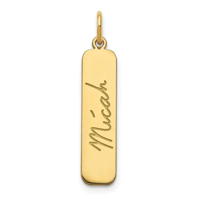 Signature Bar Charm 14k Gold XNA1355Y
