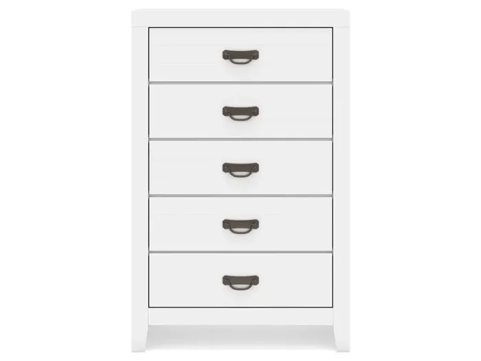 Signature Design by Ashley – Binterglen Five Drawer Chest in White – B427-46