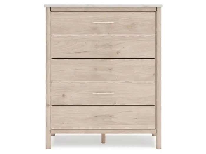 Signature Design by Ashley – Cadmori Five Drawer Chest in Brown/Beige – B2615-345