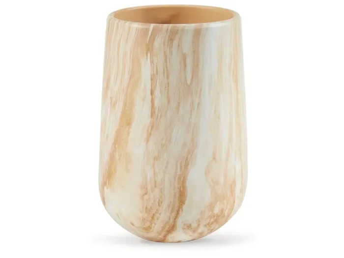 Signature Design by Ashley – Cammen Vase in Tan/White – A2000646