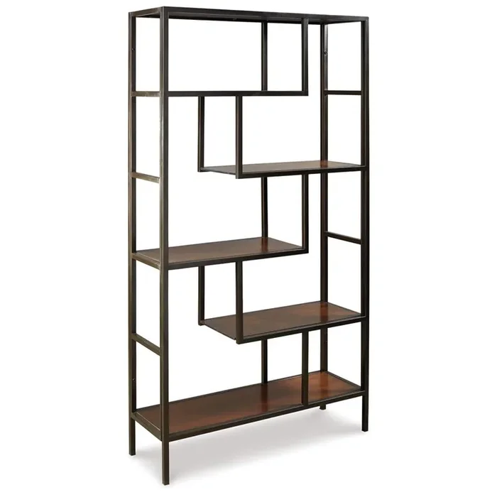 Signature Design by Ashley – Frankwell Bookcase in Gold Finish – A4000286