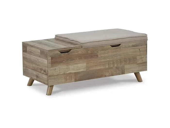 Signature Design by Ashley – Gerdanet Storage Bench in Beige/Brown – A3000318