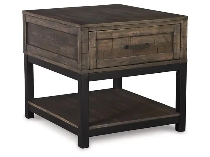 Signature Design by Ashley – Johurst Rectangular End Table in Grayish Brown – T444-3