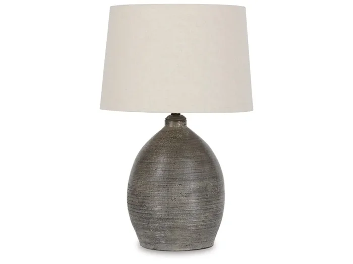 Signature Design by Ashley – Joyelle Terracotta Table Lamp in Gray – L100744