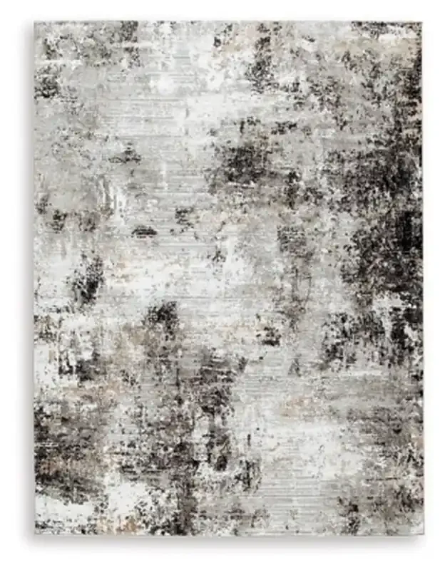 Signature Design by Ashley – Langwell Large Rug in Black/Gray/White – R406781