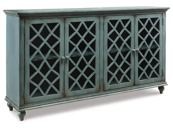 Signature Design by Ashley – Mirimyn Door Accent Cabinet in Antique Teal – T505-762