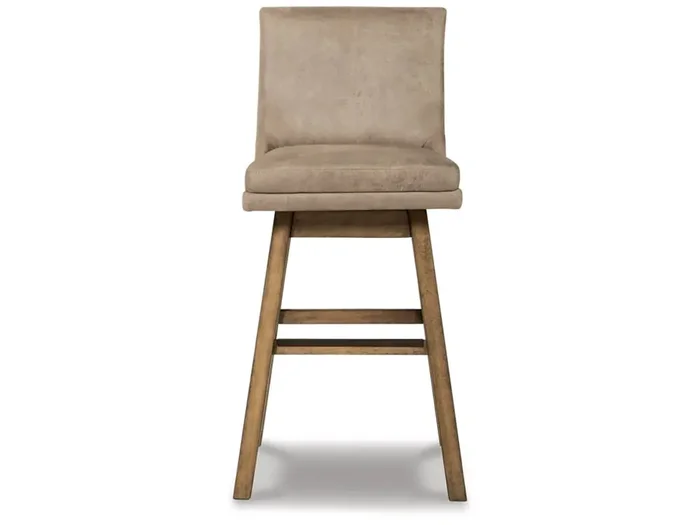 Signature Design by Ashley – Tallenger Tall Uph Swivel Barstool(Set Of 2) in Dark Gray – D380-530
