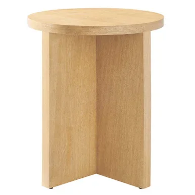 Silas Round Wood Side Table / EEI-6579