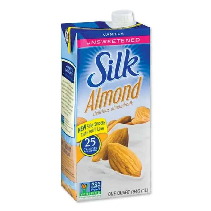 Silk® Almond Milk, Unsweetened Vanilla, 32 Oz Aseptic Box