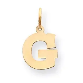 Small Block Initial G Charm 14k Gold YC664G
