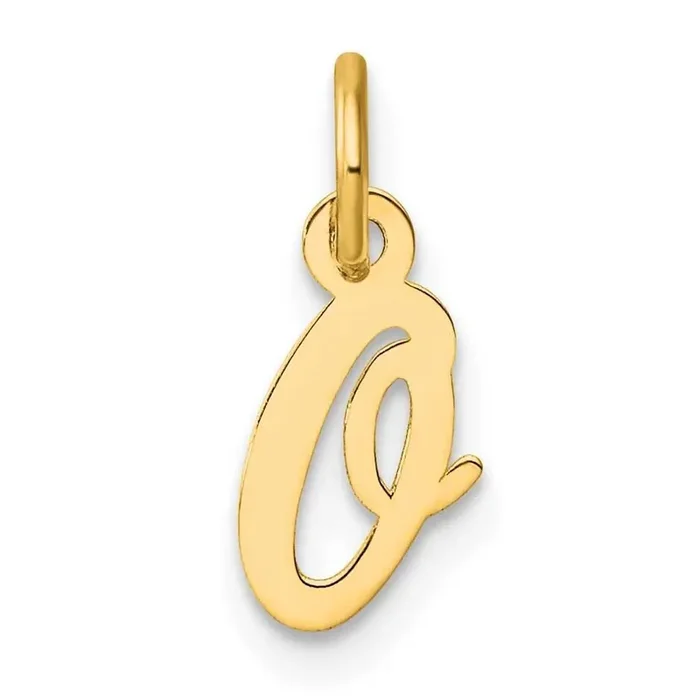 Small Script Letter O Initial Charm 14k Gold YC1553O