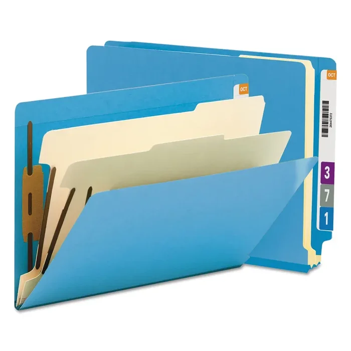 Universal® Six-Section Manila End Tab Classification Folders, 2 ...