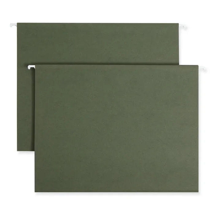 Smead Hanging Folders, Letter Size, Standard Green, 25/box