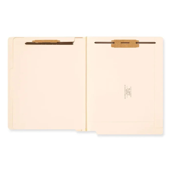 Smead Manila End Tab Classification Folders, 2″ Expansion, 1 Divider, 4 Fasteners, Letter Size, Manila Exterior, 10/Box