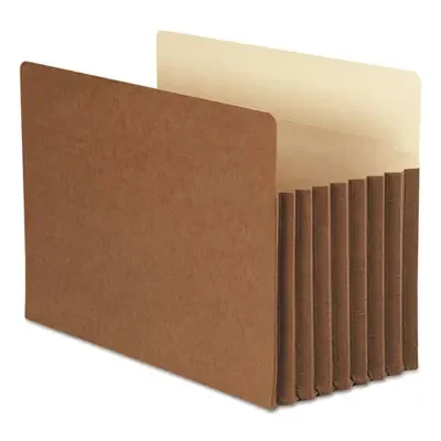 Smead Redrope TUFF Pocket Drop-Front File Pockets with Fully Lined Gussets, 7″ Expansion, Legal Size, Redrope, 5/Box