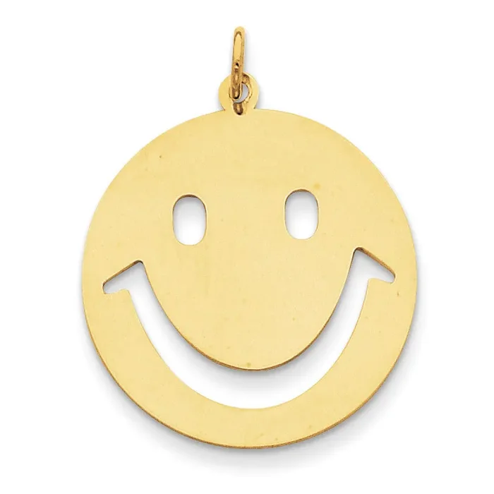 Smiley Face Charm 14k Gold YC491