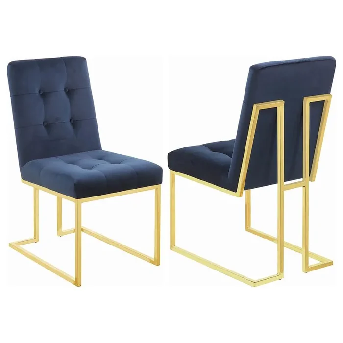 STARLA II Blue Upholstered Chair 2 Pcs