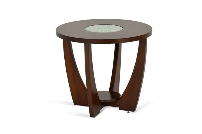 Steve Silver – Rafael End Table w/CrackedGlass – RF300E