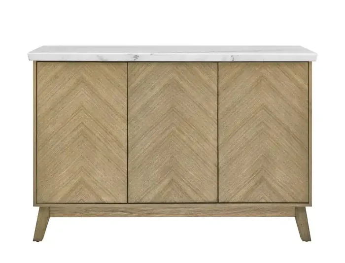 Steve Silver – Vida White Marble Top Sidebaord – VD500WSV