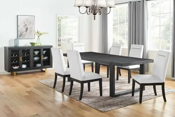 Steve Silver – Yves 8pc Dining Set – White – YS500TSW8PC