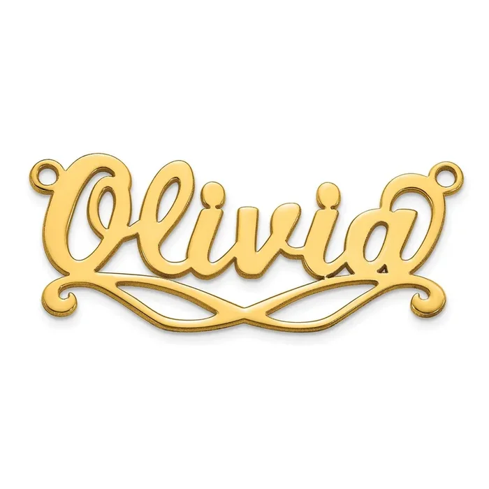 Sunglass Name Plate Sterling Silver Gold-plated XNA1497GP