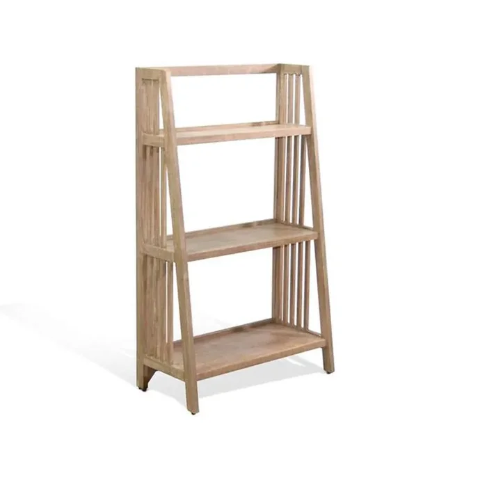 Sunny Designs – 48in Mahogany Wood Folding Bookcase – 2839DR-48