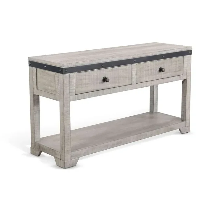 Sunny Designs – Alpine Grey – Traditional Mahogany Wood Sofa Table in Alpine Gray – 3169AG-S