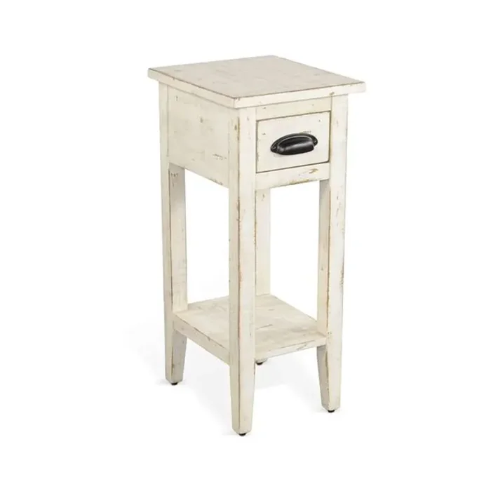 Sunny Designs – Marina – White Sand Chair Side Table – 2077WS